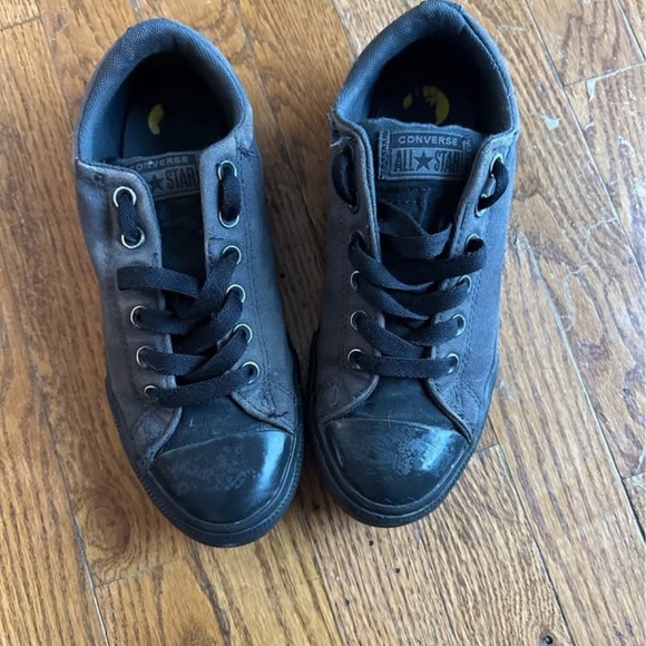 Converse ALL STARS Boys’ Black Canvas Shoes Size: 5 - Picture 8 of 8